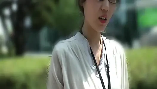P117G08 Picking up street corners in Korea! Picking up tall slender beauties and touching them with a naspicious body!