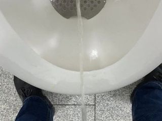 POV - vidéo de pipi sur les toilettes