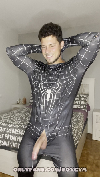 GAY SPIDERMAN using my SUPERPOWER, No Hands CUUM😏