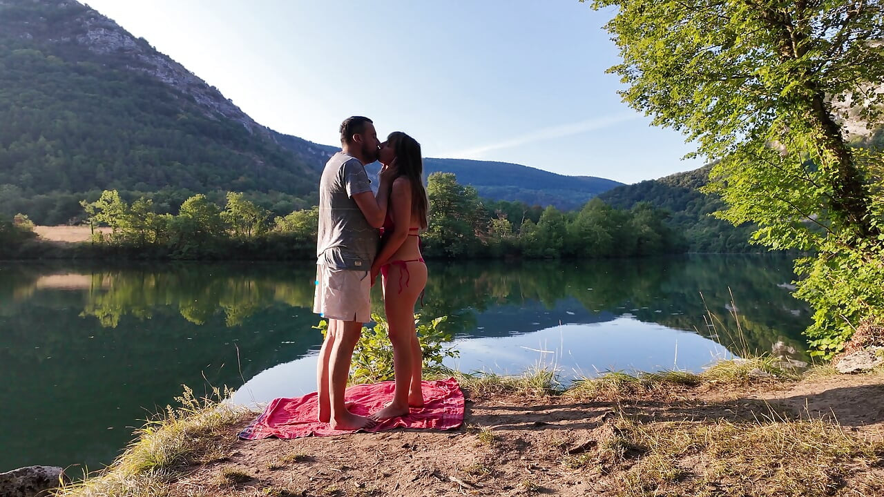 Real couple wild camping  - doggy and creampie cleanup