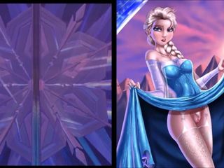 Sekushilover - Disney Elsa vs Elsa nua