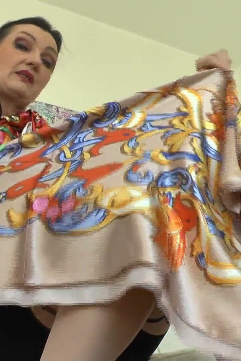 Destroying Shiny Satin Scarves! Watch and Cum All Over the Shredded Fabric at the End! Lady Victoria Valente