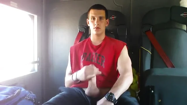 Cumming in train
