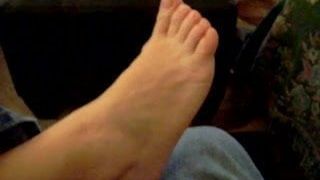 mature toes up close