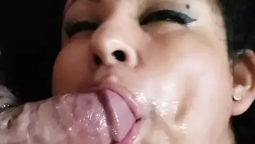 Latina Sloppy Face Fuck