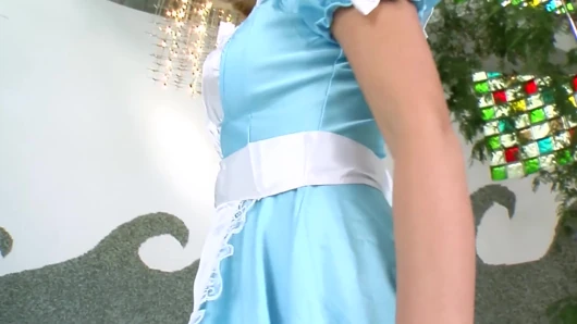 Busty Blonde Maid Fingers Dripping Pussy Before Deep Pounding
