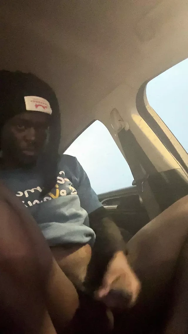 Having A Fun Jerk Session In Da Car Outside Cause I Bored With Smokin