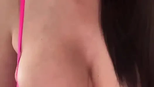 Stepmom in stockings with big tits