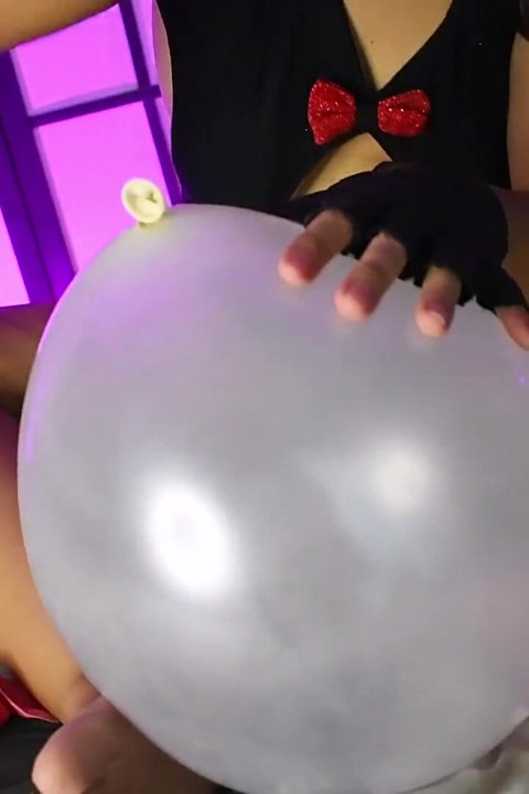 Squish and Finger Fuck Underinflated Balloons - Bunny Looner