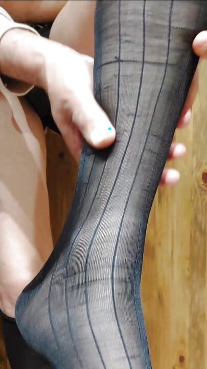 Cum on sheer socks