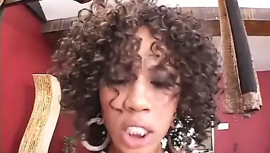 Sexy black girl big white cock