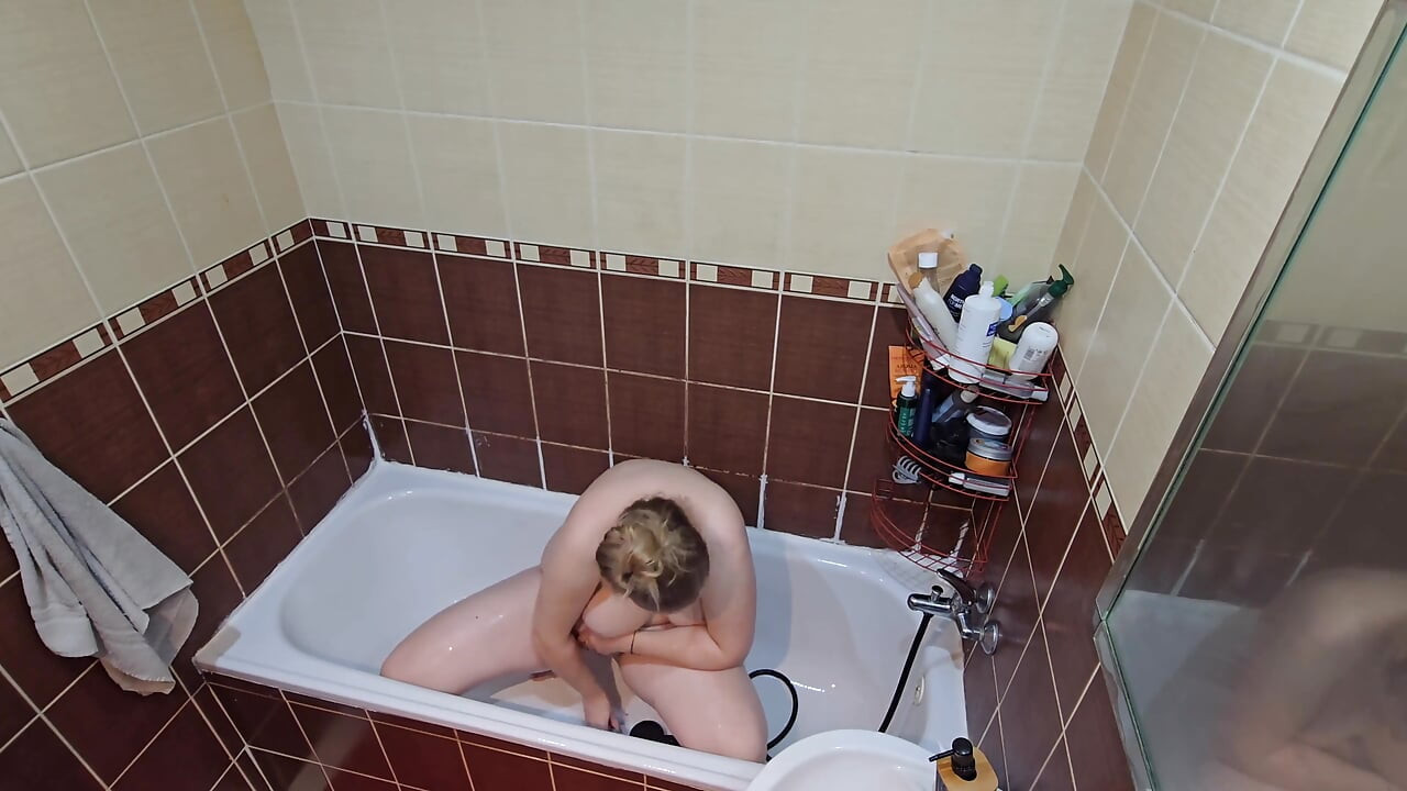 My Chubby Wife's Shower Routine - Shaving & Feeling Fresh