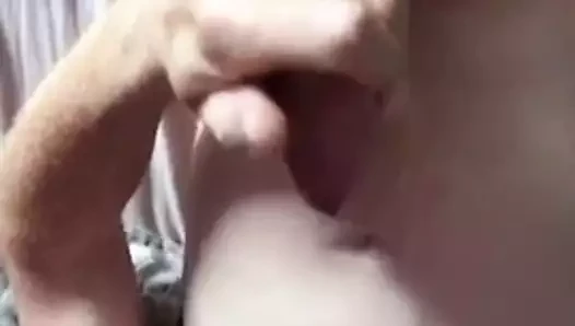 A very good cumshot after a jerk off