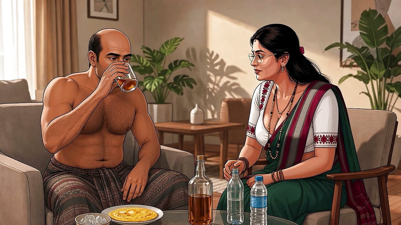 Sujatha Aunty Hits Balu Again While Husbend in House