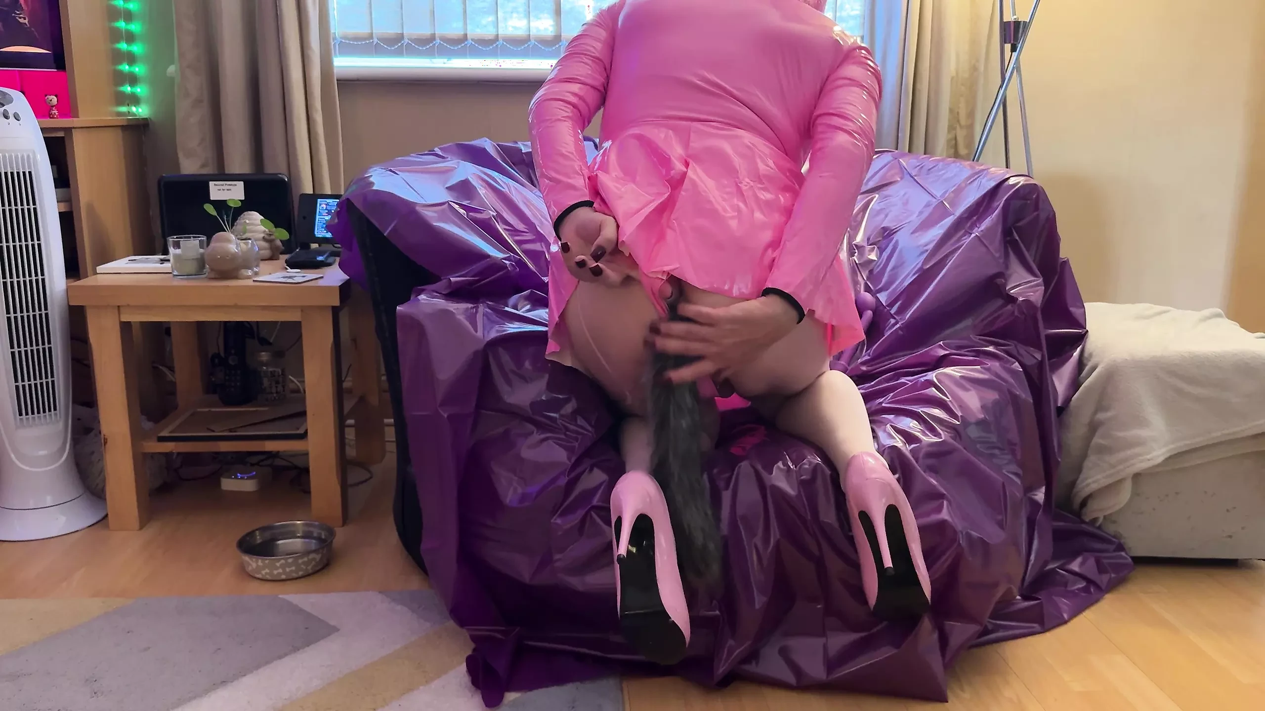 CD csipke-rózsa rózsaszín PVC bimbo