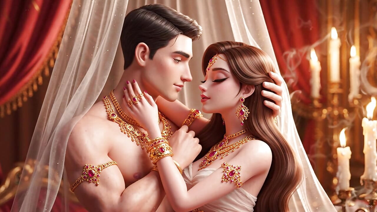 Soft Candle Light Mein Desi Wife Ki Intimate Night – White Saree Mein Husband Ke Saath Full Embrace Sex