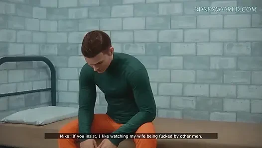 Tall Cheating Wife Would Do Anything to Save her Husband from the Jail (3D Anime)