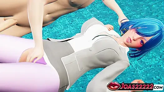 Office Secretary Elisa in Rule34 Hentai - Fingering Her Tight Pussy While Wearing Pantyhose Dildo Masturbation Until Wet