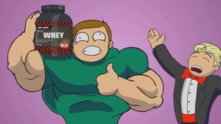 Protein whey (animasi lucu)