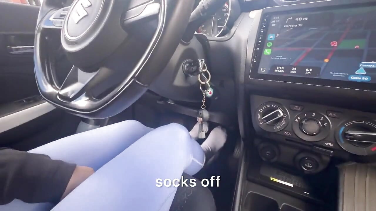 My Lover Plays with His Feet on the Pedals of His Car