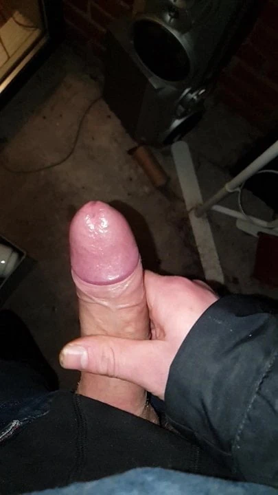 Great cum and jerking my big cock while outside - slomo cum