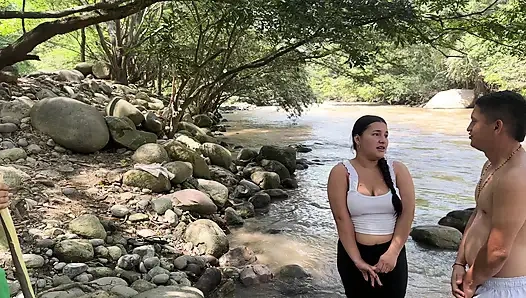 Mysterious magic goblin makes me fuck my big ass stepsister in exchange for letting us out of her magical river