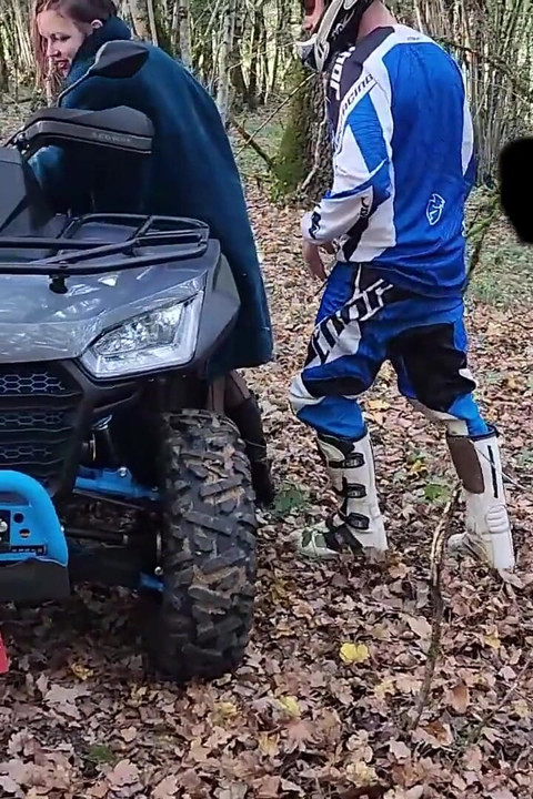 Threesome exhibition with a guy in an atv who loved screwing my ass