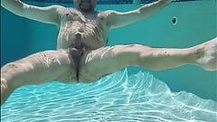 Daddy takes a swim and cums underwater!