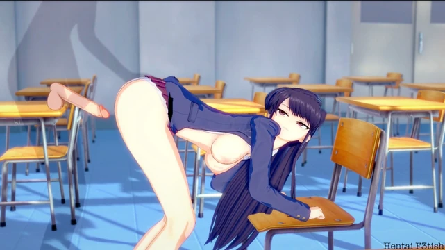 Komi трахает счастливого студента в классе колледжа