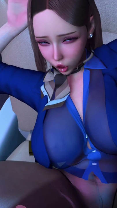 완벽한 몸매의 승무원에게 박고 안에 사정하기 - 3D 애니메이션 4K | 클립 3