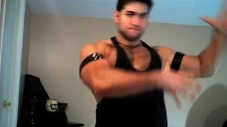 Hairy Big Cocked stud bouncing pecs and flexing!