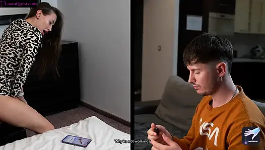 Unerwarteter dreier mit meiner versauten mitbewohnerin - luvmazer stößt dildo