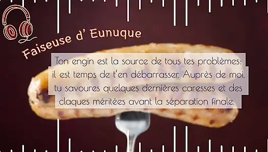 (teaser) Je te coupe la bite - French audio femdom castration