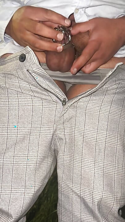 Fat Sissy Pig Locks Her Clitty on the Side of the Road - Risky Public Chastity Dare