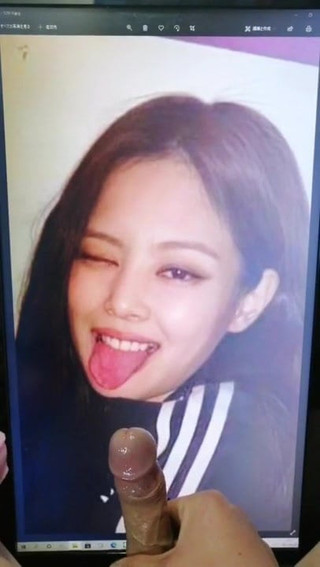 Blackpink Jennie cum tributo cum na língua