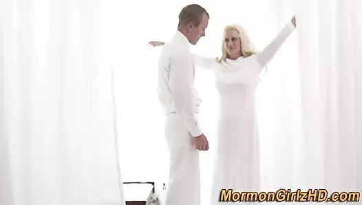 Busty mormon milf spunked