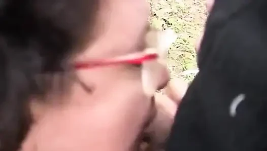 My grandma gives me a blow job in a park!