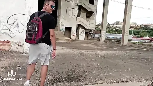 Pervert Shows Me His Penis in Public and I Couldn't Resist Trying It in an Abandoned Building