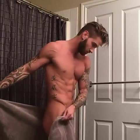 After showering