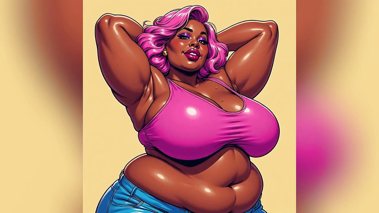 Chubby Black Women Art