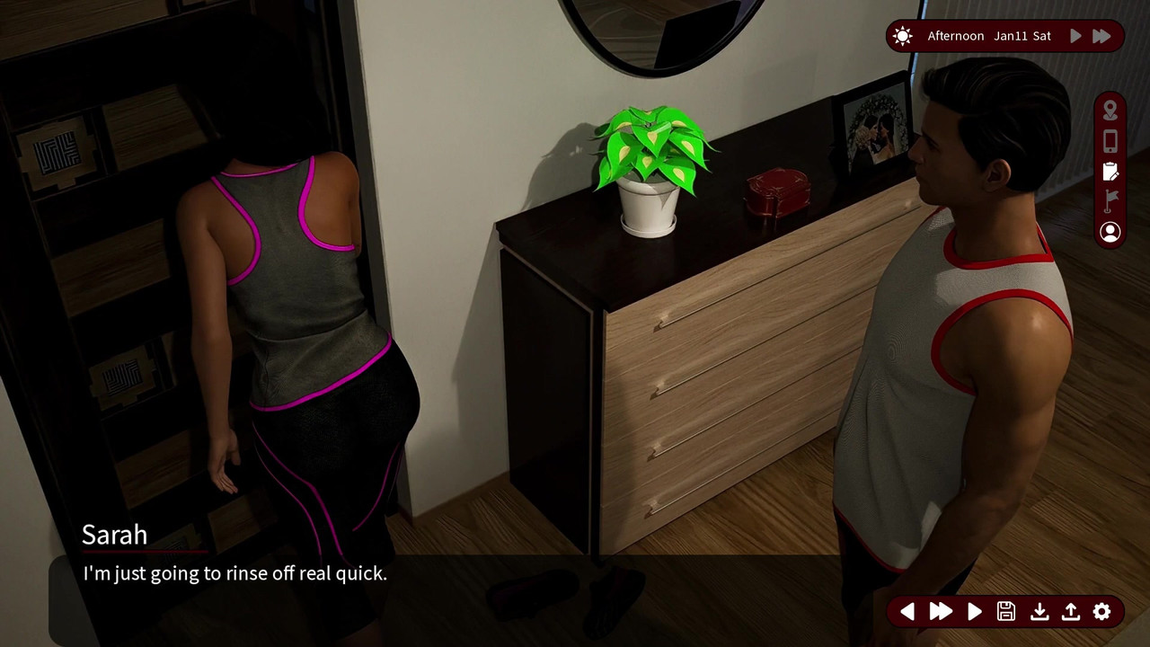 欲望的耳语 - v0.2 - 亚历克斯和莎拉一起淋浴并后入了她 - 演示