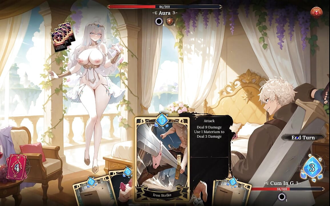 Aura 2 Lust of the Gods Hentai juego ep.1 desnudándose, batalla de sexo con mi diosa esposa!