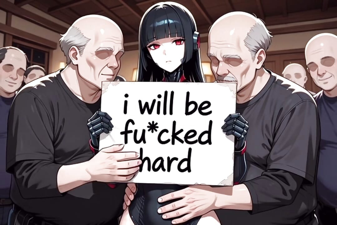 18 years old big breasts teen android robot sex and kissed hard by old men for no reason