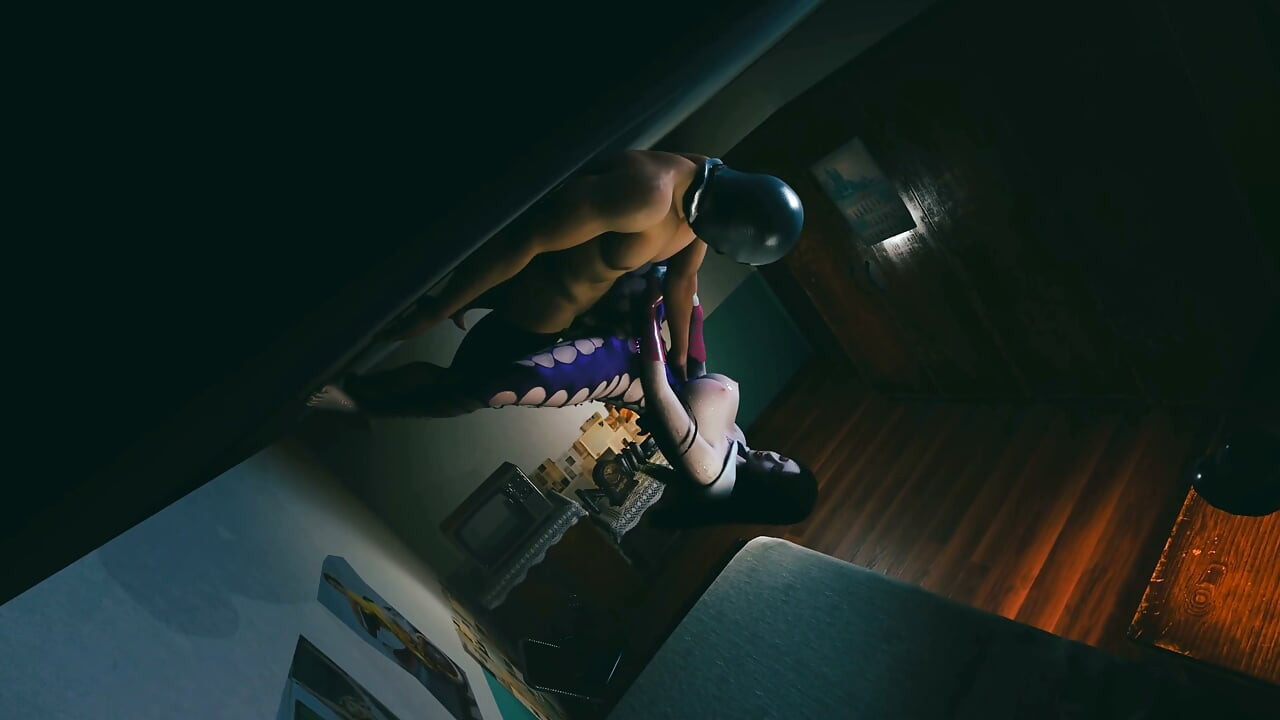 3D peitos enormes milf vestindo lingerie quente foi fodida fora do ar livre