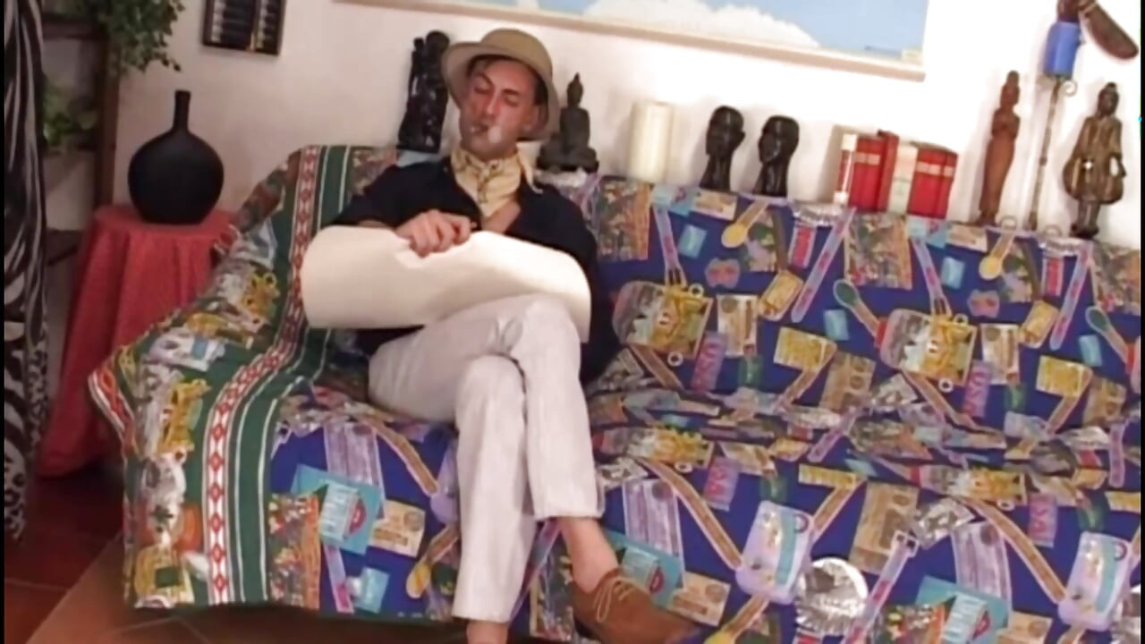 He Gets Fucked in the Ass by the Tranny Then He Fucks Him in the Ass and Cums on His Tits