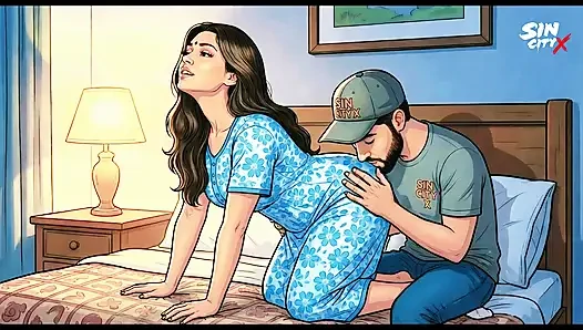 Geile indische tante verführt jungen boten zu hause