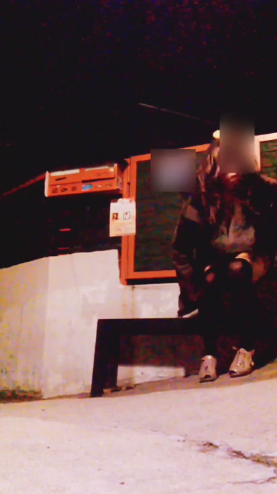Hot naughty college girl with a vibrator inside take off her skirt on the street and smoke with her anus in the public park. | Clip 1