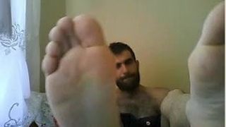 Straight guys feet on webcam #60