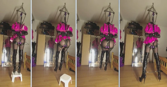 Self Suspension Bondage - Sissy Maid