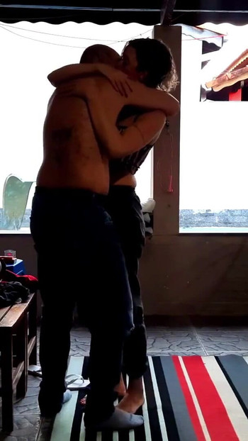Powerful moment from "stepdaughter was smoking in the backyard and her stepfather seduced her until she had sex with him"